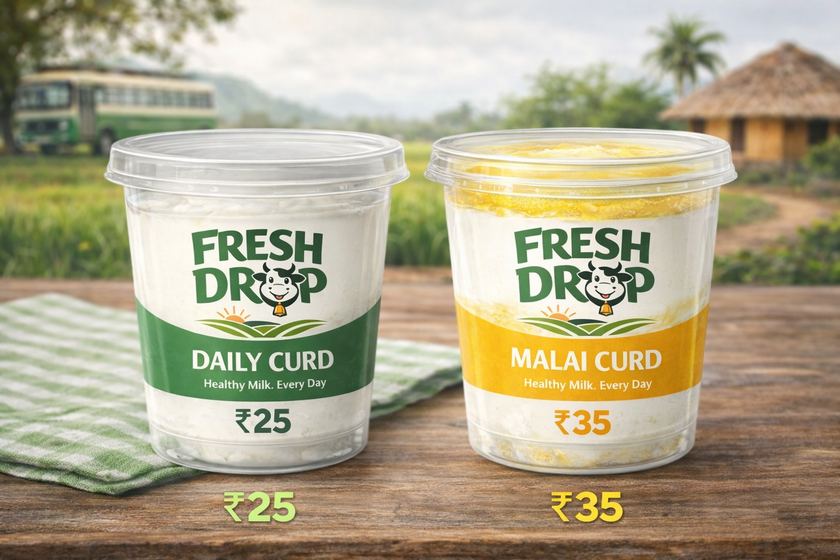 Fresh Drop Daily Curd and Malai Curd